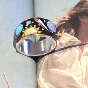 Colorful Galaxy Celestial Women's Ring